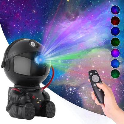 Cosmic Glow: Astronaut Star Projector with Galaxy Night Light and Nebula Display